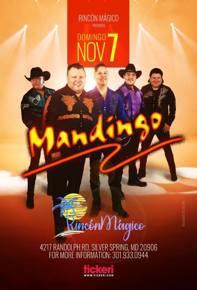Event - GRUPO MANDINGO EN CONCIERTO ! SILVER SPRING MARYLAND - Silver Spring, Maryland - November 7, 2021 | concert tickets