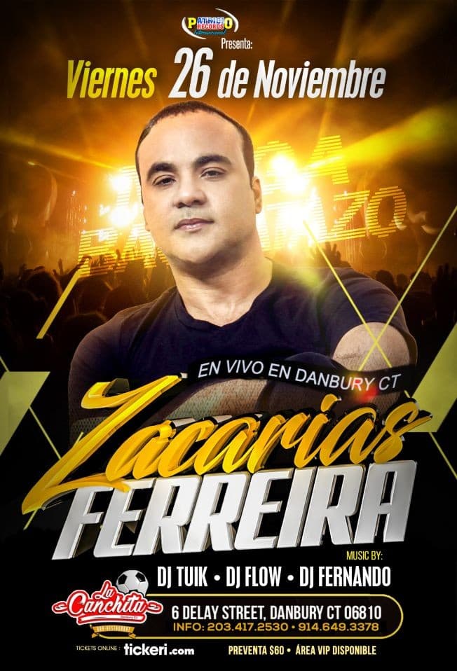 Event - ZACARIAS FERREIRA en Danbury CT - PR - Danbury, Connecticut - November 26, 2021 | concert tickets