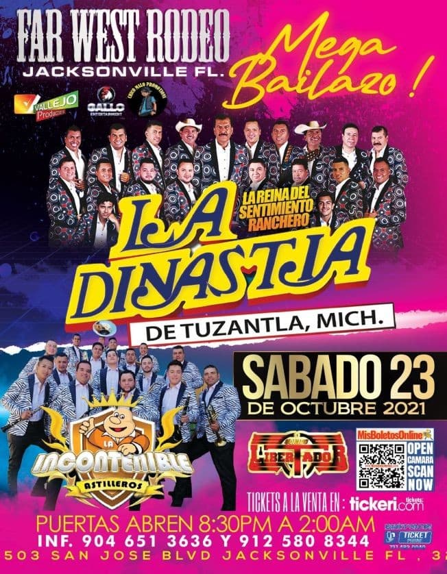 Event - LA DINASTIA DE TUZANTLA MICH,  LOS INCONTENIBLE ASTILLEROS EN VIVO ! JACKSONVILLE FLORIDA - Jacksonville, Florida - October 23, 2021 | concert tickets