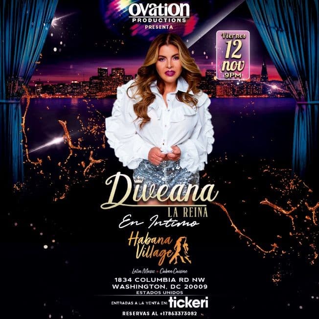 Event - DIVEANA EN INTIMO WASHINGTON DC. - washintong, District Of Columbia - November 12, 2021 | concert tickets