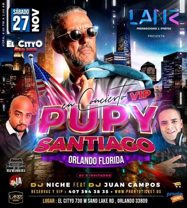Event - PUPY SANTIAGO EN ORLANDO CONCIERTO VIP - Orlando, Florida - November 27, 2021 | concert tickets