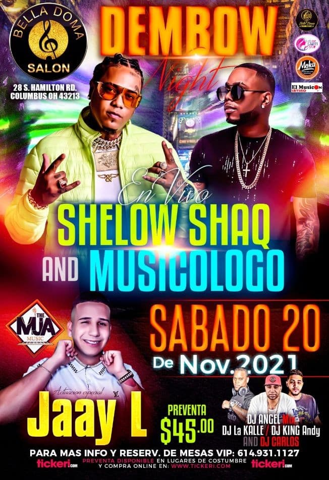 Event - SHELOW SHAQ AND MUSICOLOGO EN VIVO ! COLUMBUS OHIO - Columbus, Ohio - November 20, 2021 | concert tickets
