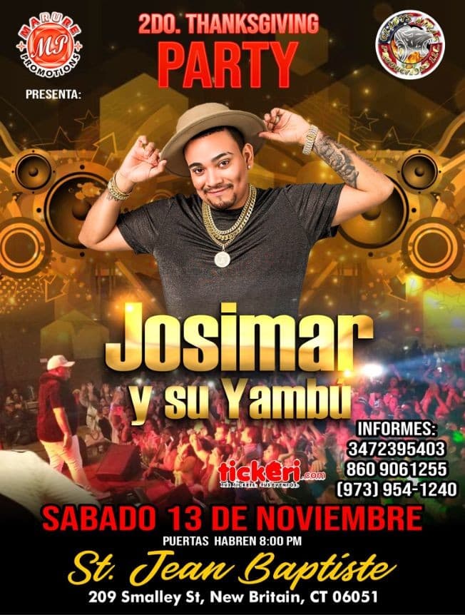Event - JOSIMAR Y SU YAMBU EN CONNECTICUT - New Britain, Connecticut - November 13, 2021 | concert tickets