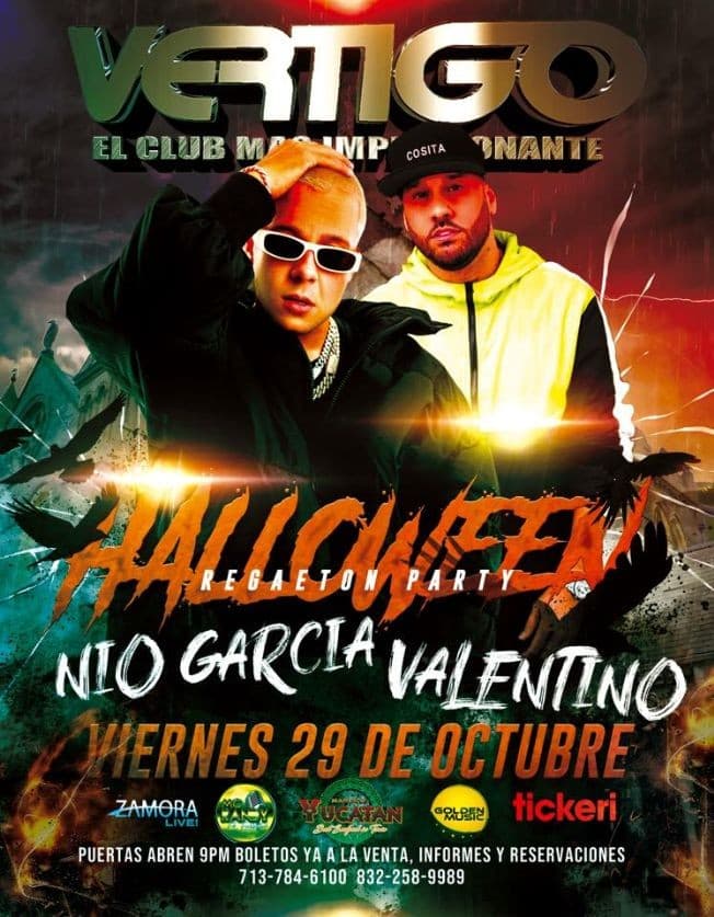Event - NIO GARCIA - AM TOUR 2021 - VALENTINO - HOUSTON TEXAS - Houston, Texas - October 29, 2021 | concert tickets