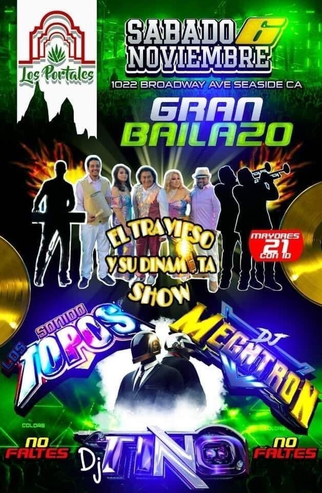 Event - EL TRAVIESO Y SU DINAMITA SHOW EN VIVO ! SEASIDE CALIFORNIA - Seaside, California - November 6, 2021 | concert tickets