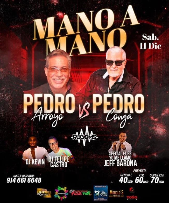 Event - PEDRO ARROYO VS PEDRO CONGA - MANO A MANO - SPECIAL GUEST JEFF BARONA - HOUSTON TX - Houston, Texas - December 11, 2021 | concert tickets
