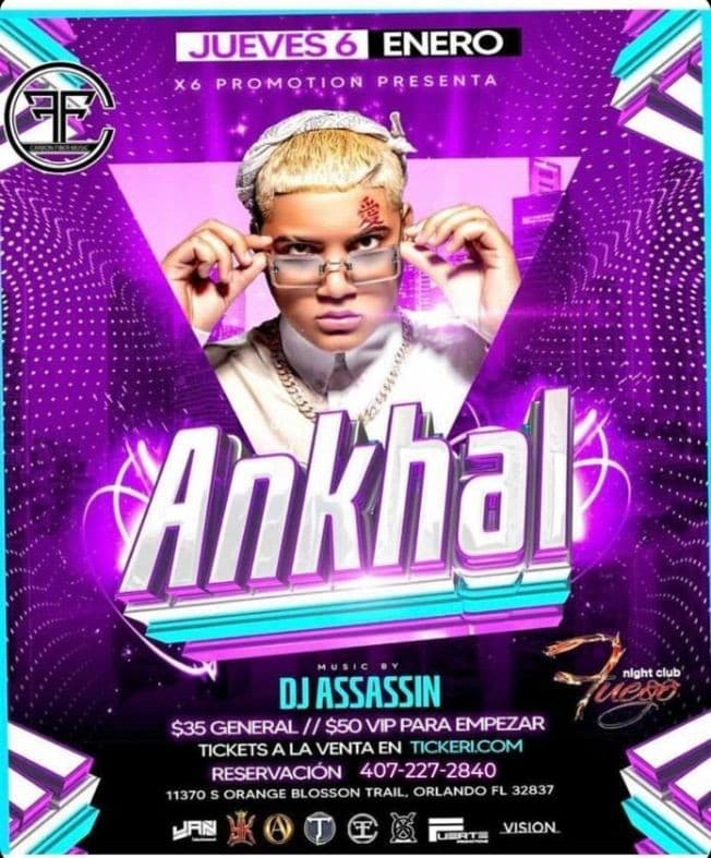Event - Ankhal En Vivo En Fuego Night Club ! ORLANDO FL. - Orlando, Florida - January 6, 2022 | concert tickets
