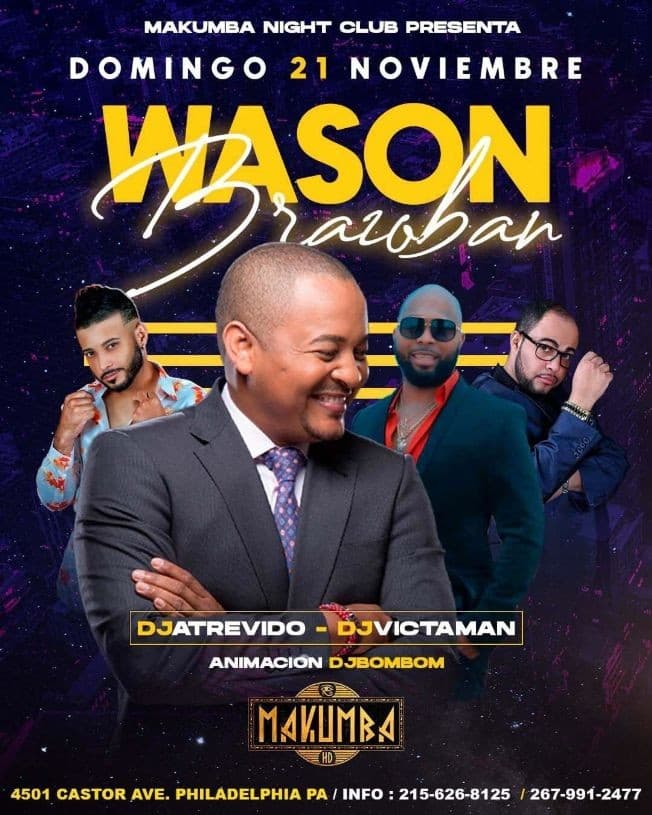 Event - WASON BRAZOBAN EN CONCIERTO ! PHILADELPHIA PENNSYLVANIA - Philadelphia, Pennsylvania - November 21, 2021 | concert tickets