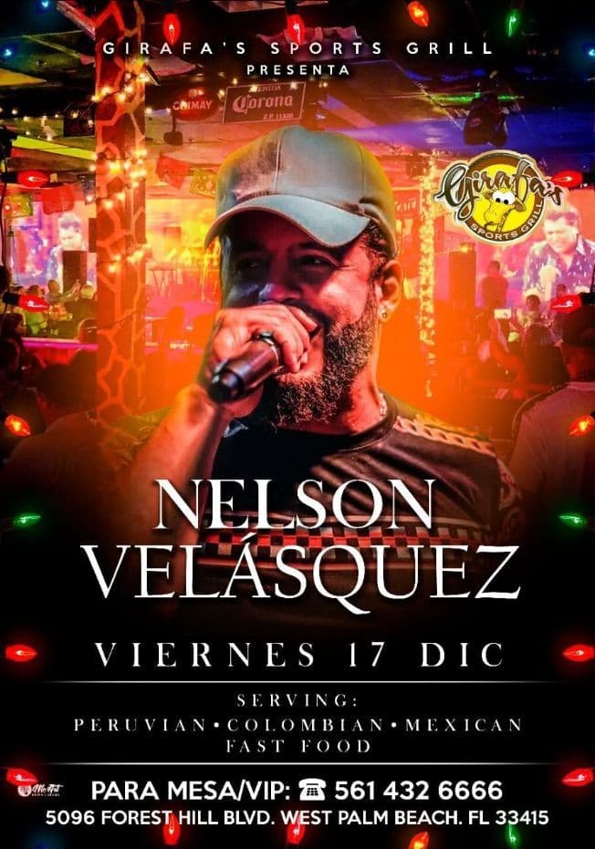 Event - Nelson Velasquez - West Palm Beach, Florida - December 17, 2021 | concert tickets