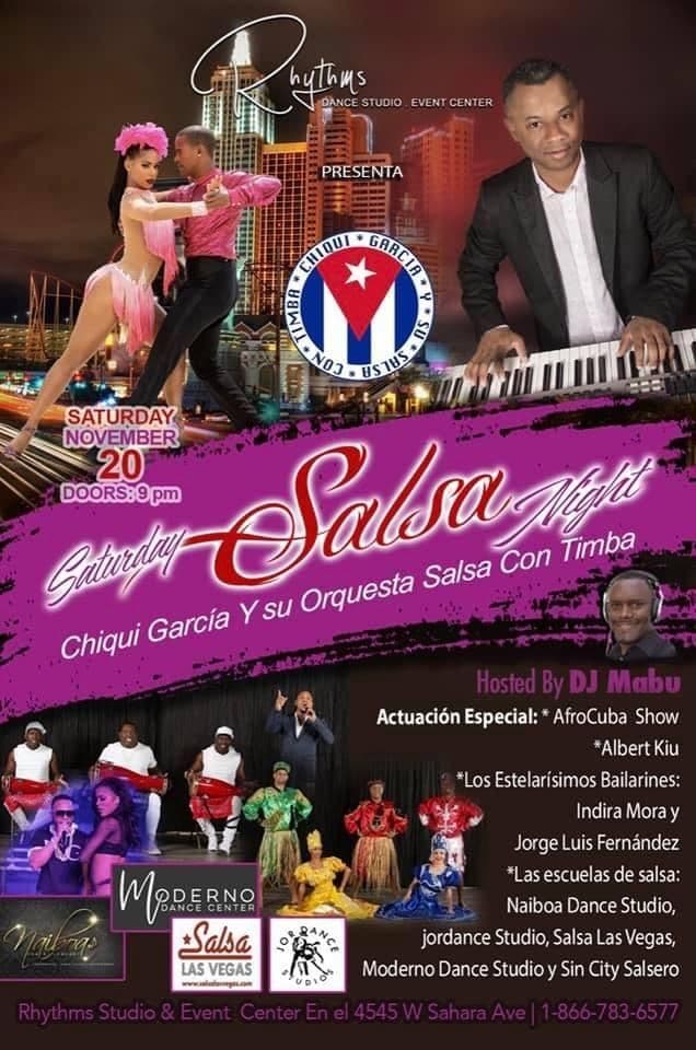 Event - Chiqui Garcia y su Orquesta Salsa Con Timba ! LAS VEGAS NV. - Las Vegas, Nevada - November 20, 2021 | concert tickets
