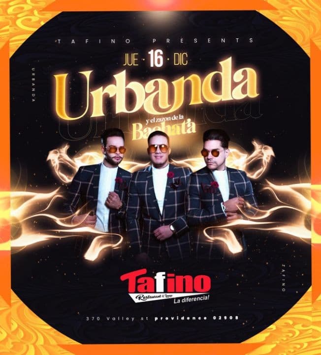 Event - URBANDA & El Zazon de la Bachata EN VIVO! Tafino Providence RI - Providence, Rhode Island - December 16, 2021 | concert tickets