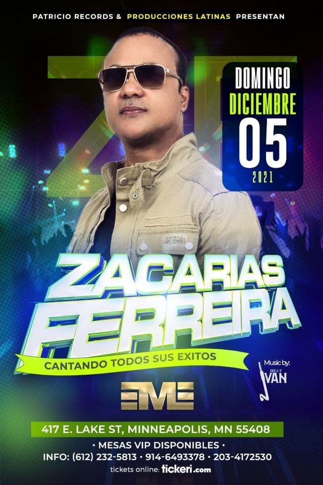 Event - Zacarias Ferreira en Minneapolis MN - Minneapolis, Minnesota - 5 de diciembre de 2021 | concert tickets