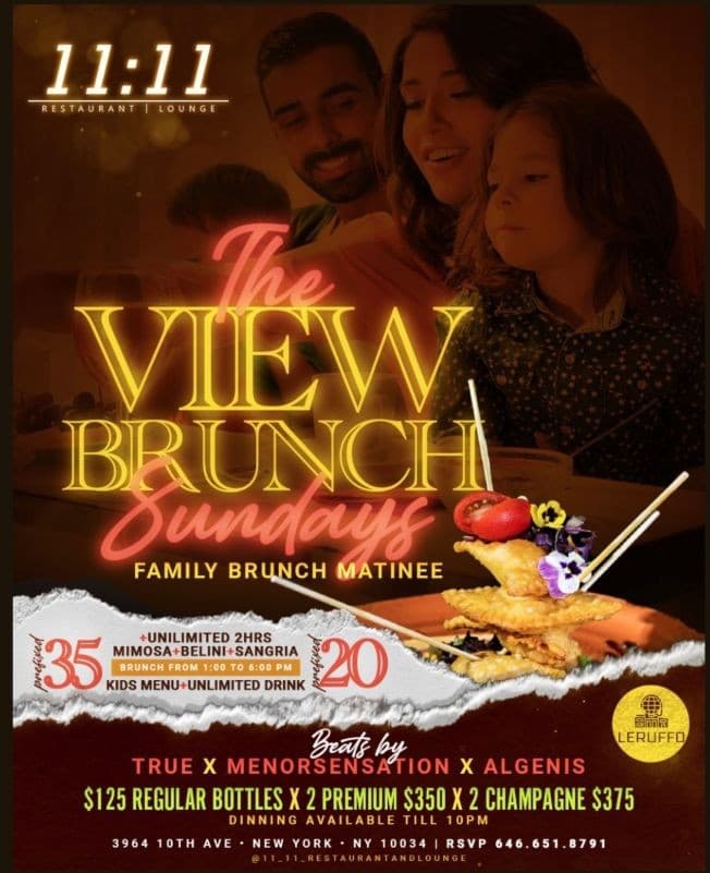 Event - BRUNCH AT 1111 RESTAURANT LOUNGE ENTRADA GRATIS - New York, New York - November 14, 2021 | concert tickets
