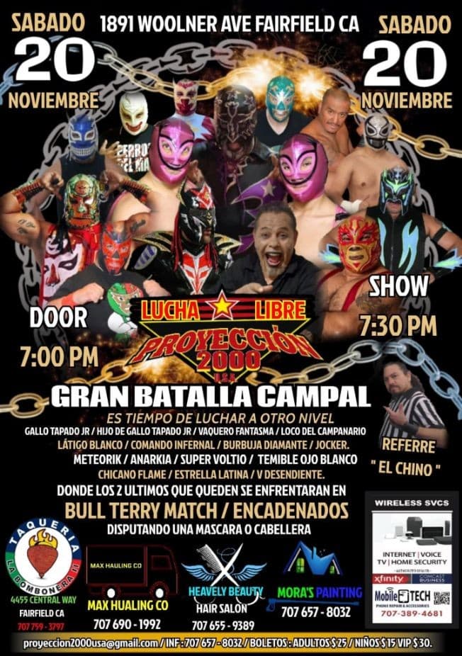 Event - Lucha Libre Mexicana - Fairfield, California - 20 de noviembre de 2021 | concert tickets