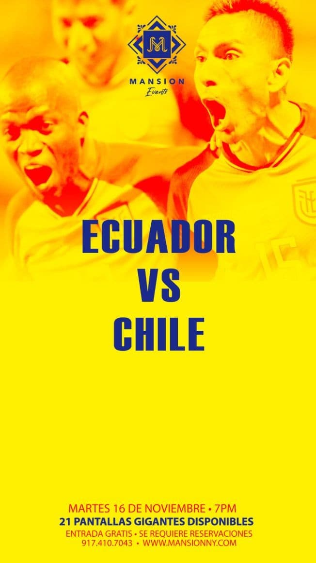 Event - ECUADOR VS CHILE - Astoria, New York - 16 de noviembre de 2021 | concert tickets
