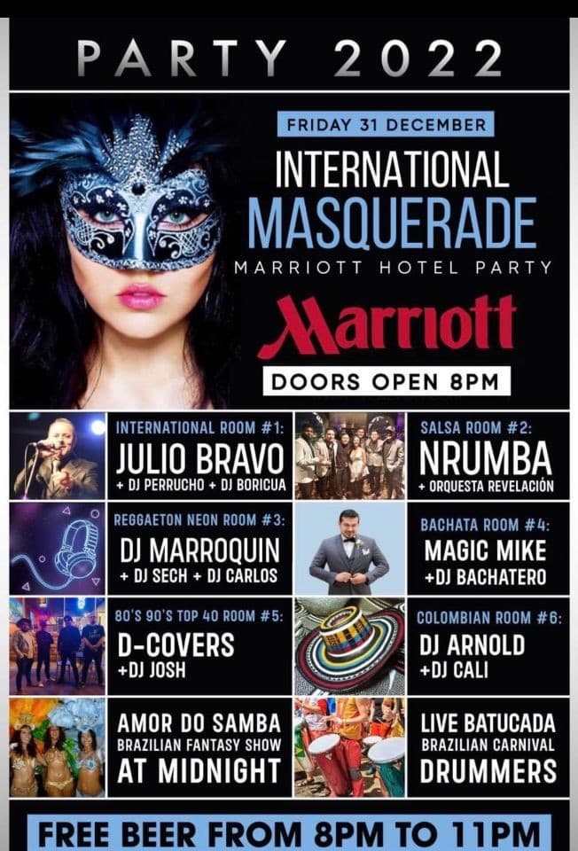Event - PARTY 2022 " INTERNATIONAL MASQUERADE " SAN MATEO CALIFORNIA - San Mateo, California - December 31, 2021 | concert tickets