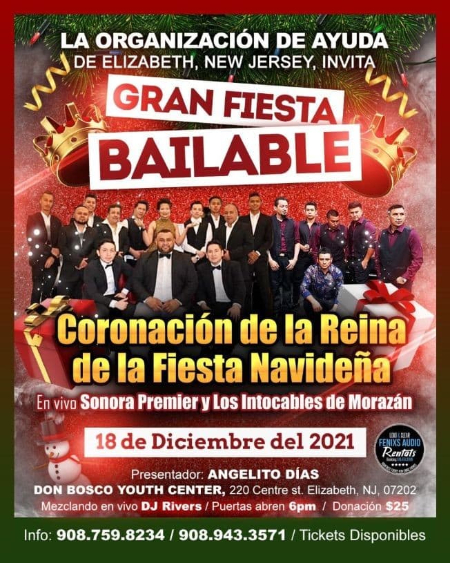 Event - GRAN FIESTA BAILABLE " CORONACION DE LA REINA DE LA FIESTA NAVIDEÑA " ELIZABETH NEW JERSEY - Elizabeth, New Jersey - December 18, 2021 | concert tickets