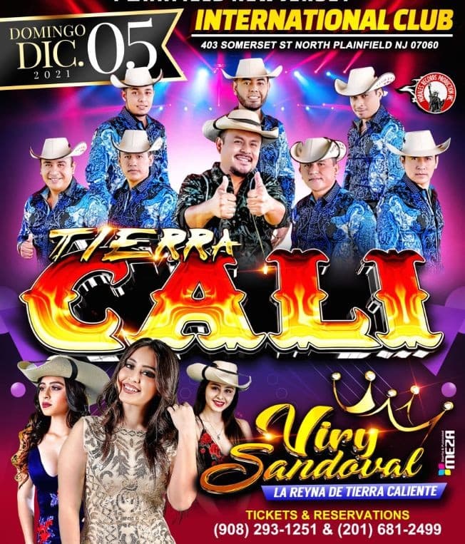 Event - TIERRA CALI, VIRY SANDOVAL " LA REYNA DE TIERRA CALIENTE " EN VIVO ! NORTH PLAINFIELD  NEW JERSEY - North Plainfield, New Jersey - December 5, 2021 | concert tickets