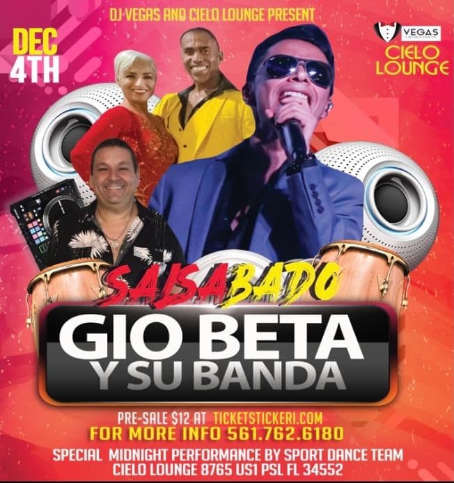 Event - GIO BETA Y SU BANDA - Port Saint Lucie, Florida - 4 de diciembre de 2021 | concert tickets