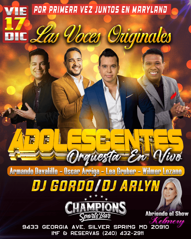 Event - ADOLECENTES ORQUESTA EN VIVO ! SILVER SPRING MD. - Silver Spring, Maryland - December 17, 2021 | concert tickets