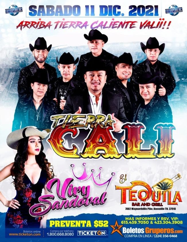 Event - TIERRA CALI Y VIRY SANDOVAL EN VIVO ! KNOXVILLE TN. - Knoxville, Tennessee - December 11, 2021 | concert tickets