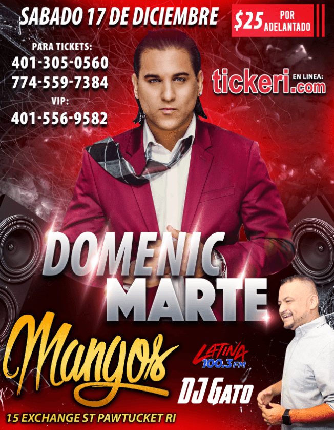 Event - Domenic Marte y su Orquesta ! PAWTUCKET RI. - Pawtucket, Rhode Island - December 17, 2021 | concert tickets
