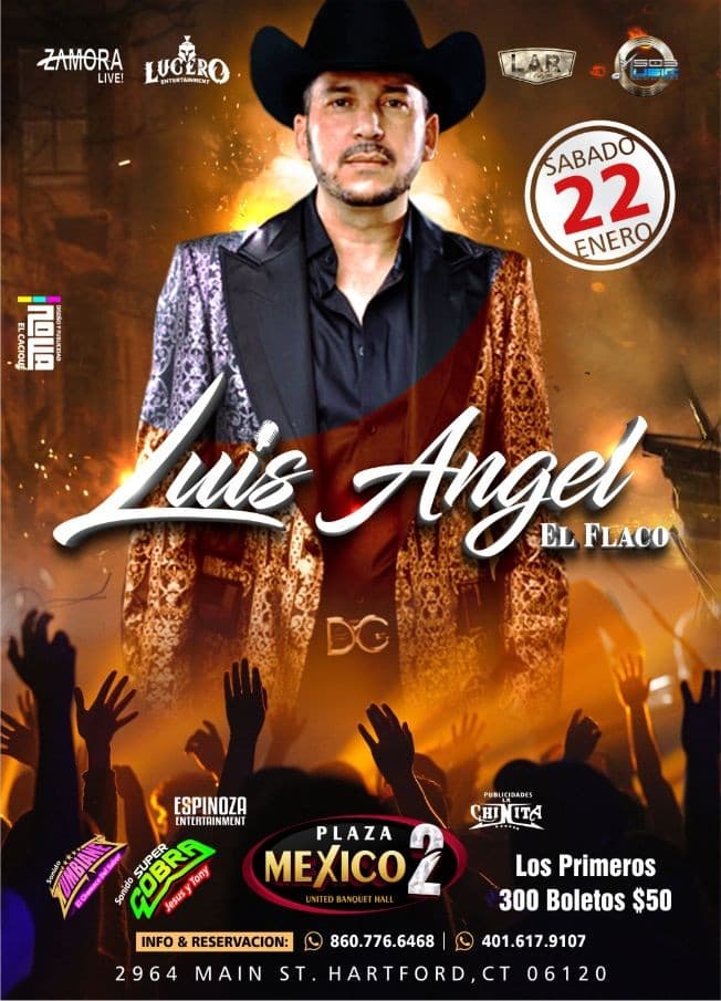 Event - Luis Angel El Flaco en Hartford, CT - Hartford, Connecticut - January 22, 2022 | concert tickets