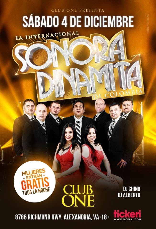 Event - LA INTERNACIONAL SONORA DINAMITA DE COLOMBIA EN VIVO ! ALEXANDRIA VIRGINIA - Alexandria, Virginia - December 4, 2021 | concert tickets