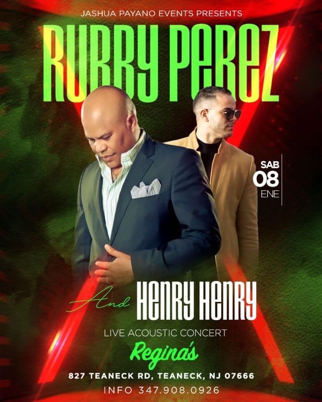 Event - RUBBY  PEREZ & HENRY HENRY EN VIVO ! TEANECK NJ. - TEANECK, New Jersey - January 8, 2022 | concert tickets