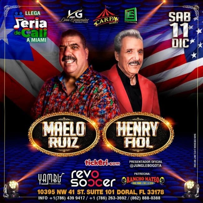 Event - HENRY FIOL, BOBBY VALENTÍN & MAELO RUIZ SUPER CONCIERTO 2021 MIAMI - MIAMI, Florida - 11 de diciembre de 2021 | concert tickets