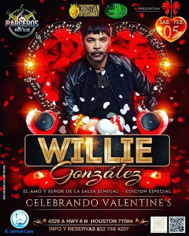 Event - WILLIE GONZALEZ - CELEBRANDO VALENTINES - HOUSTON TEXAS - Houston, Texas - February 5, 2022 | concert tickets