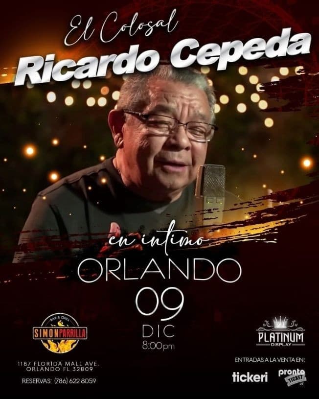 Event - RICARDO CEPEDA EN INTIMO  - EL GAITAZO DE ORLANDO 1ra. EDICIÓN. - Orlando, Florida - December 9, 2021 | concert tickets