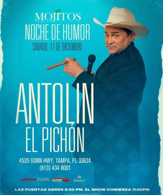 Event - NOCHE DE HUMOR - ANTOLIN EL PICHON EN VIVO ! TAMPA FL. - Tampa, Florida - December 11, 2021 | concert tickets