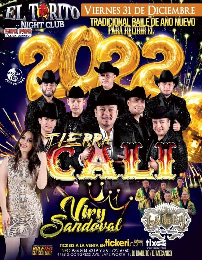 Event - TIERRA CALI Y VIRY SANDOVAL EN VIVO ! LAKE WORTH FLORIDA - Lake Worth, Florida - December 31, 2021 | concert tickets
