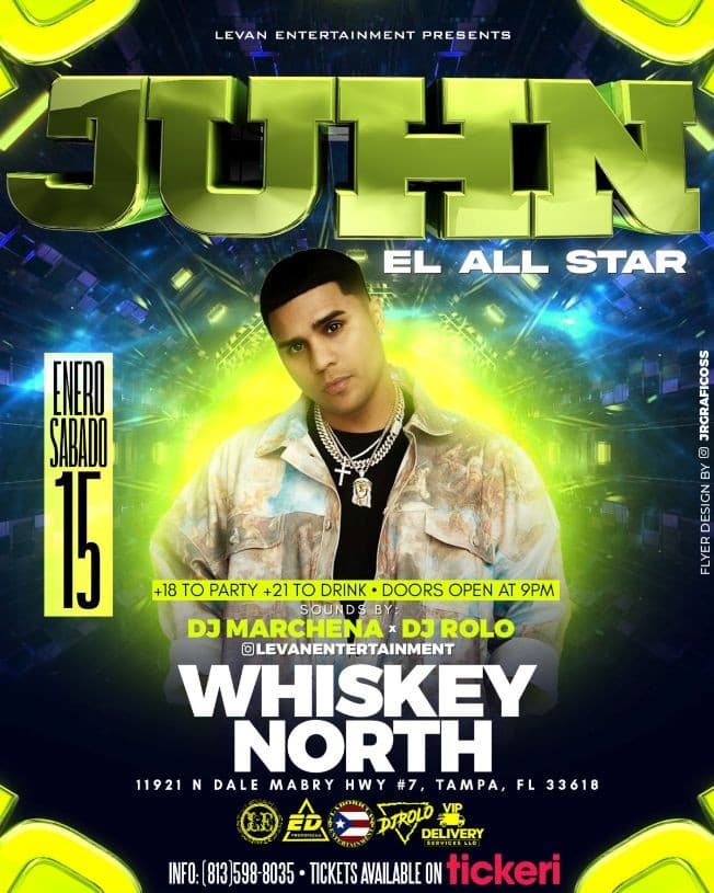 Event - Juhn El All Star en Vivo ! TAMPA FL. - Tampa, Florida - January 15, 2022 | concert tickets