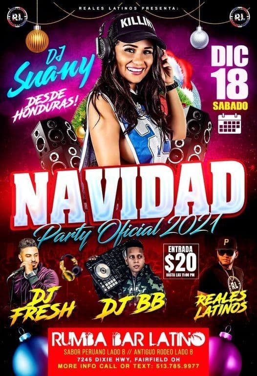 Event - DJ SUANY  LIVE MIX  - DJ FRESH - DJ BB -  PARTY OFFICIAL DE  NAVIDAD - FAIRFIELD OHIO - Fairfield, Ohio - December 18, 2021 | concert tickets