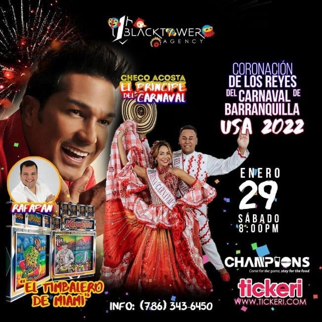 Event - CHECO ACOSTA " EL PRINCIPE DEL CARNAVAL " EN VIVO ! MIAMI FLORIDA - Doral, Florida - January 29, 2022 | concert tickets