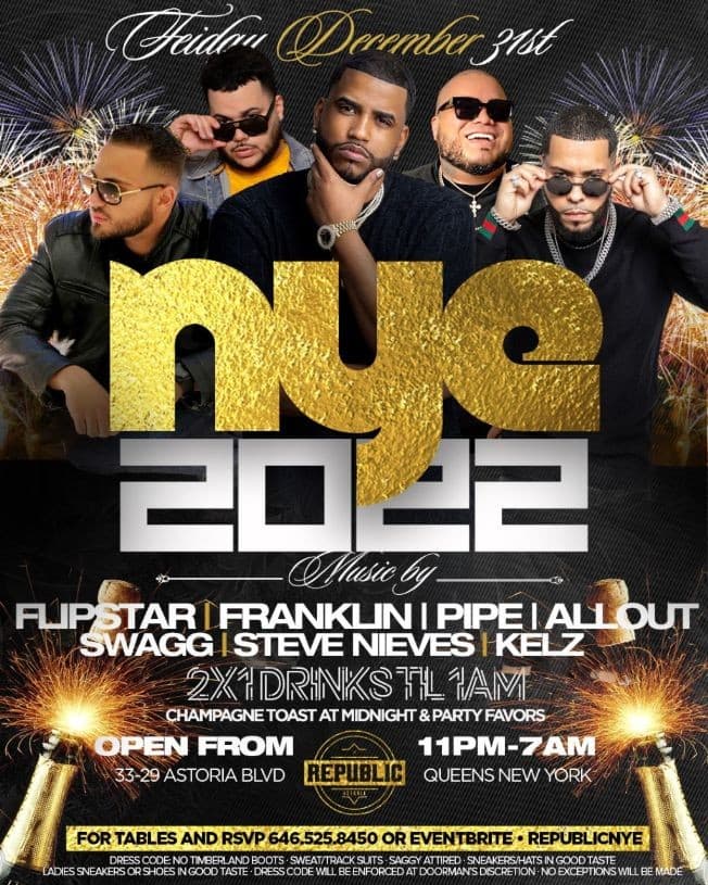 Event - NYE 2022 At Republic Astoria - Queens, New York - December 31, 2021 | concert tickets