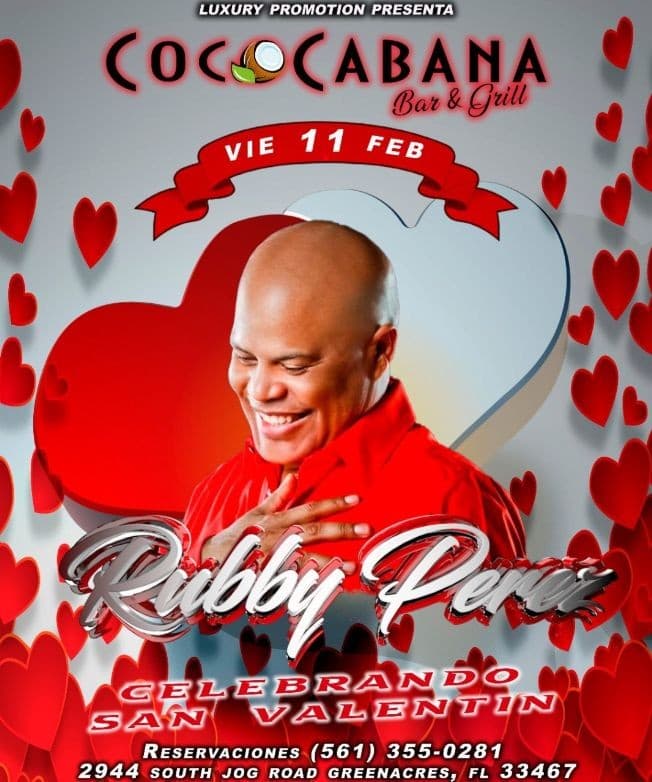 Event - RUBBY PEREZ Y SU ORQUESTA EN CONCIERTO @ COCOCABANA WPB - Greenacres, Florida - February 11, 2022 | concert tickets