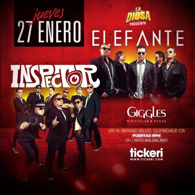 Event - INSPECTOR Y ELEFANTE LOS ANGELES - Glendale, California - January 27, 2022 | concert tickets