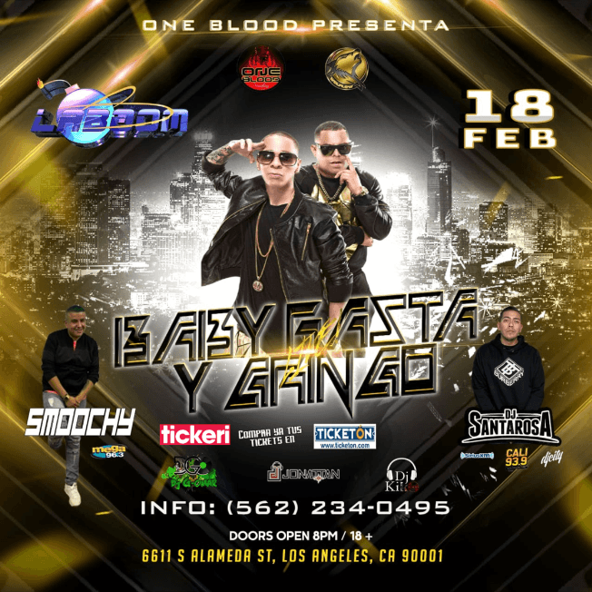 Event - BABY RASTA Y GRINGO EN CONCIERTO !(OB) LOS ANGELES CALIFORNIA - Los Angeles, California - February 18, 2022 | concert tickets