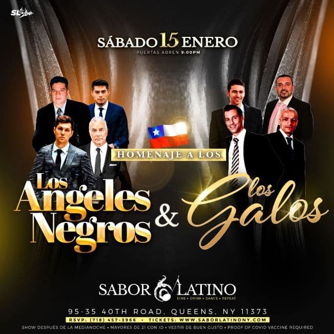 Event - Homenaje a Los Ángeles Negros & Los Galos ! QUEENS NY. - Queens, New York - January 15, 2022 | concert tickets