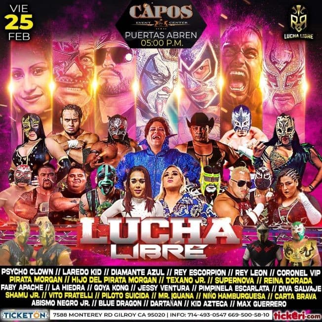 Event - LUCHA LIBRE EN VIVO ! GILROY CALIFORNIA - Gilroy, California - February 25, 2022 | concert tickets