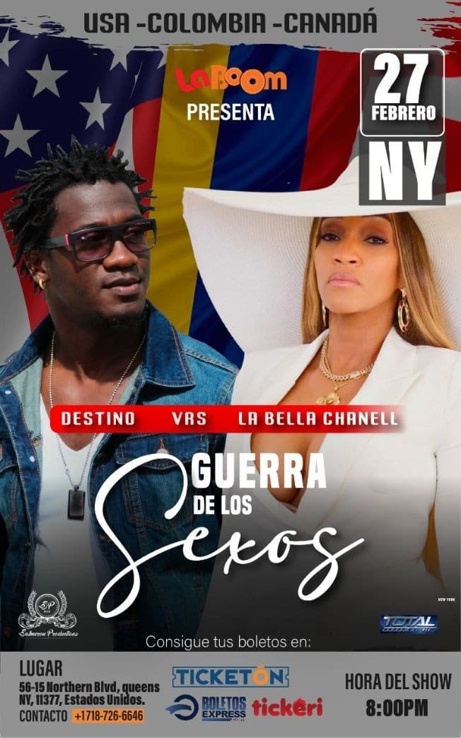 Event - DESTINO VS LA BELLA CHANELL " GUERRA DE LOS SEXOS " QUEENS NEW YORK - Woodside, New York - February 27, 2022 | concert tickets
