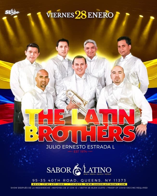 Event - THE LATIN BROTHERS!! QUEENS NY. - Queens, New York - January 28, 2022 | concert tickets