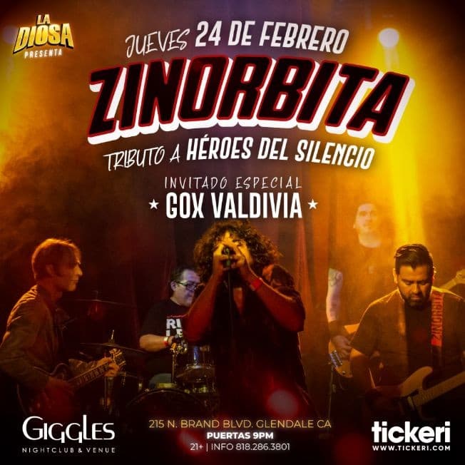 Event - HEROES DEL SILENCIO EL TRIBUTO EN LOS ANGELES - Glendale, California - February 24, 2022 | concert tickets