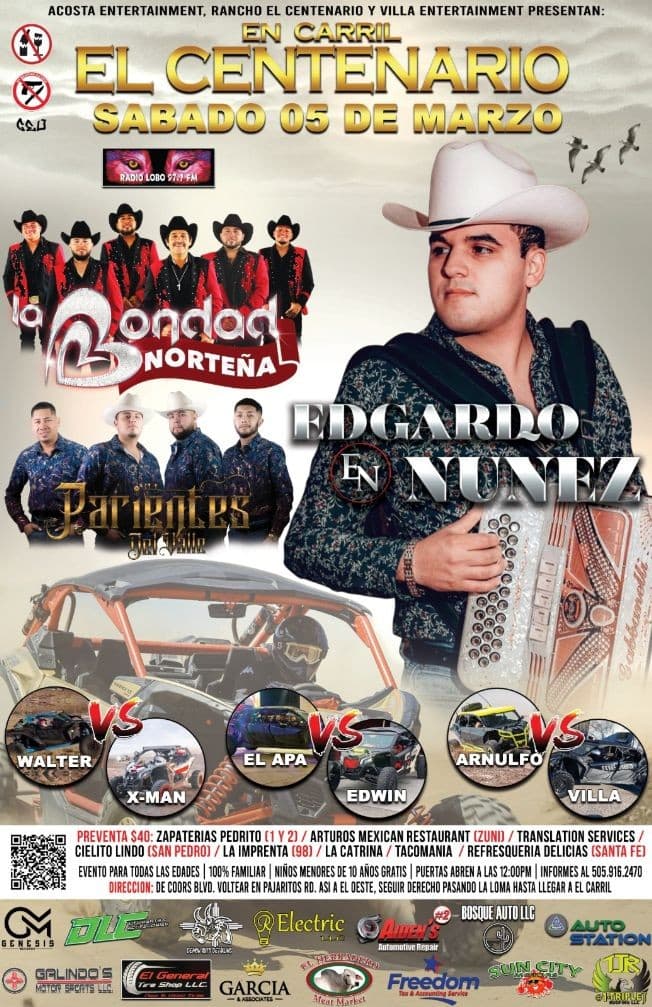Event - Edgardo Nuñez En Carril El Centenario ! ALBUQUERQUE NM. - Pajarito, New Mexico - March 5, 2022 | concert tickets