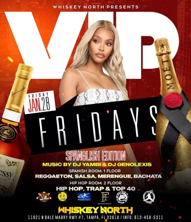 Event - ”LATIN FRIDAY’S” AT WHISKEY NORTH - Tampa, Florida - January 28, 2022 | concert tickets