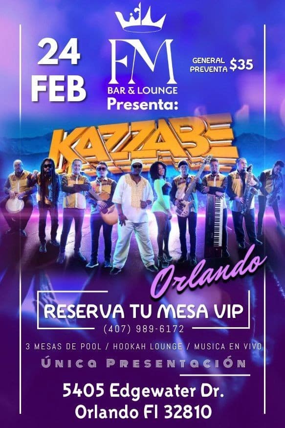 Event - Grupo KAZZABE - Orlando, Florida - February 24, 2022 | concert tickets