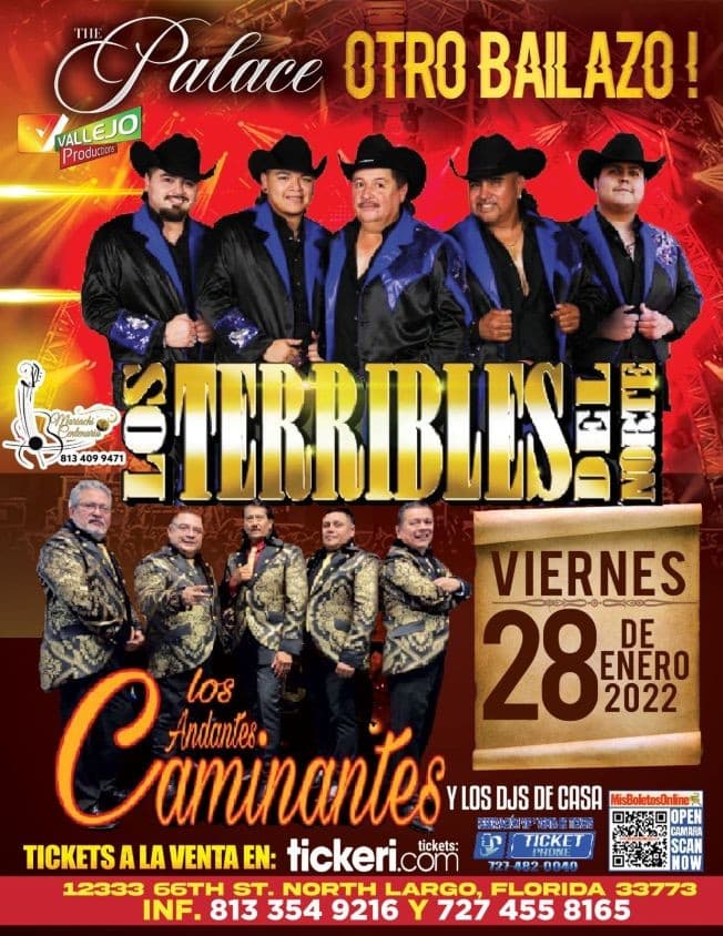 Event - LOS TERRIBLES DEL NORTE LOS ANDANTES CAMINANTES EN NORTH LARGO, FL - Largo, Florida - January 28, 2022 | concert tickets